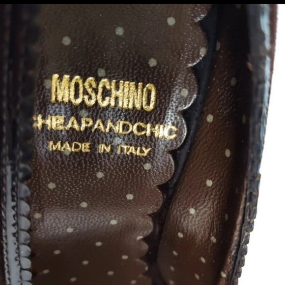 MOSCHINO CHEAP & CHIC Suede Ruffle Peep Toe Heels 36 - Picture 3 of 7